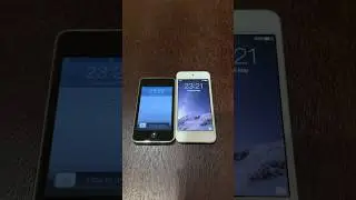 iPod touch 3 on iOS 5 vs iPod touch 5 on iOS 8 boot up test #shorts #ipodtouch #ios5 #ios8