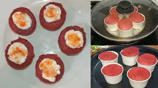 Easy Red Velvet Cake In Tea Cups/No Egg/Butter/Oven & No Food Colour😍Red Velvet Cup Cake Recipe