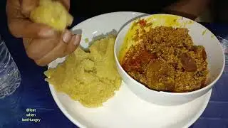 Eba and Egusi Soup #asmr #mukbang #egusi