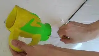 A cup of simply made gypsum