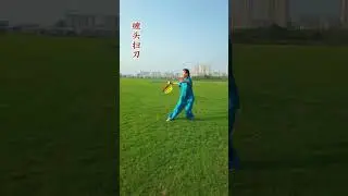 662  【背向演示】三十六式太极刀（马春喜口令）#全民热练计划 #太极 #kungfu #dance