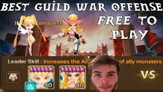 Best Guild War Offense Team In Summoners War! Free2Play Friendly!