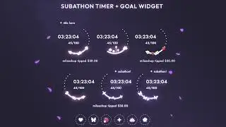 Multistyle subathon timer widget and goal