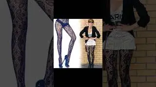 Women's High Waist Patterned Tights &ndash; Floral Lace Fishnet Design
