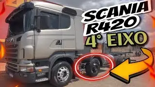 Scania R420 agora com o 4° eixo direcional
