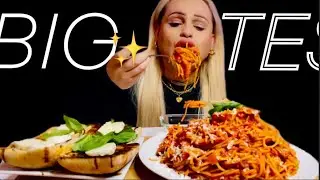 SPAGHETTI IN TOMATO SAUCE RECIPE ASMR 스파게티 & MUKBANG 먹방 BIG BITES!