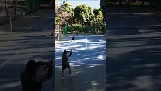 Doubles in a public court in Brasil #tennis