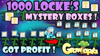 GACHA 1000 LOCKE'S MYSTERY BOXES!! GOT PROFIT! | GrowTopia