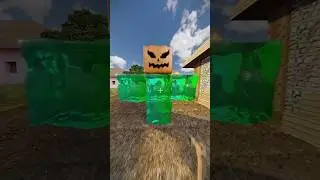 Голем из слизи в реалистичном Minecraft #minecraftrealistic #minecraft