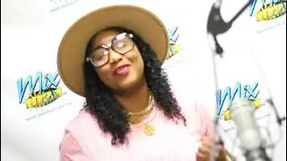 Starr Trilli @ Mix 102.1 FM rapping her song Touchin&rsquo;
