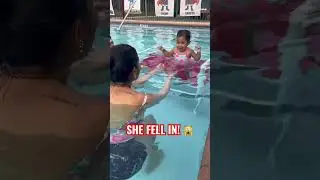 BABY FALLS IN POOL! 🙀