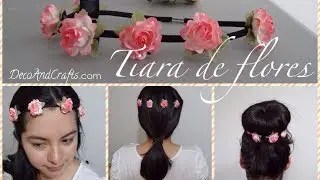 CORONA / DIADEMA DE FLORES ELASTICA - FLOWER CROWN