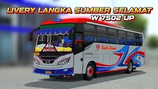 FREE MBOIS❗️LIVERY SUMBER SELAMAT W 7502 UP | LIVERY LANGKA SUMBER SELAMAT | BUS SIMULATOR INDONESIA