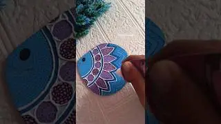 Beautiful Golden Blue Fish 🐟✨ | The Color Therapy 🎨 | #art #shorts #acrylic #fish #youtubeshorts #yt