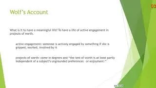 Introduction to Philosophy: Meaning of Life, Part 5: Susan Wolf and Meaning