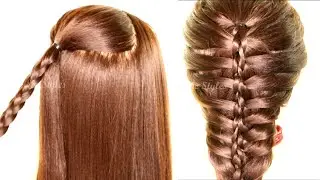 Красивая прическа с французской косой с использованием инструмента / Уникальные идеи причесок для...