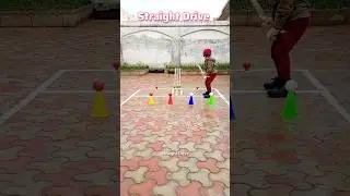 How to Play Straight Drive Shot 🏏 | Best Batting Drill for Beginners 🔥#cricket #viral #ytshorts #yt