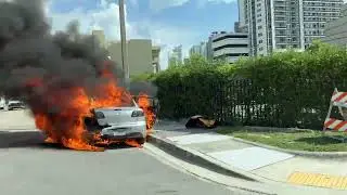 Car Fire in Downtown Miami