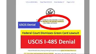 USCIS I-485 Denial: Court Explains Lack of Jurisdiction