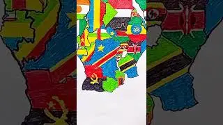 Draw Flag Map of Burundi 🇧🇮 #burundi