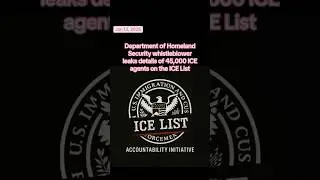 DHS whistleblower leaks details of 45,000 ICE agents on the ICE List #ice #abolishice