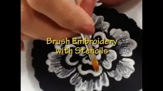 Brush Stroke Embroidery with Culinary Stencils | How To Stencil | Designer Stencils