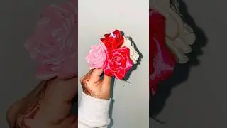 Handmade diy ribbon rose flowers #handmade #diy #craft #flowers #diyflowers #tutorial #gift #ribbon