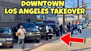 FILLED UP DTLA W THE BADDEST CARS FROM LOS ANGELES 😎🔥