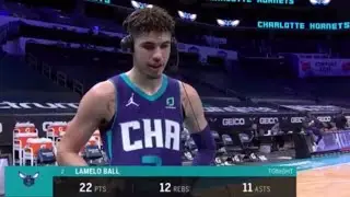 Lamelo Ball postgame interview | Youngest player to post triple double