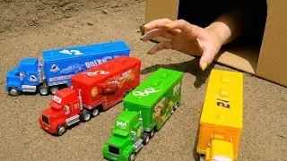 Play With Truck Toys Escape From Monster Hand In The Cave | Truck Toys Story