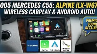 2005 Mercedes Benz C55 Alpine ILX-W670 Carplay Android Auto Bypass Amplifier Metra