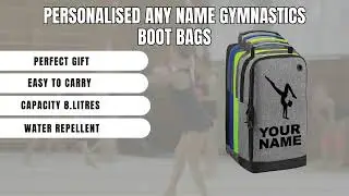 Personalised Name Gymnastics Boot Bags Dance Ballet Cheerleader Street Dancer Custom Kit Travel Bag