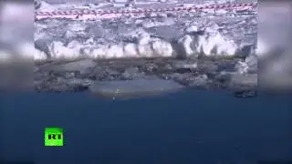 Video  Huge hole as Russian meteor smashes into icy lake
