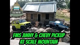 FMS Suzuki Jimny & Chevy Pickup Cruising Scale Mountain Rc Park #suzukijimny #fmsmodel #rclife