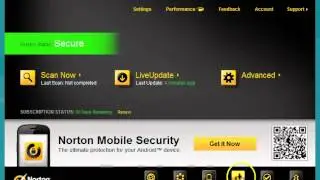 Norton Internet Security 2012 running on Windows 8 Consumer Preview