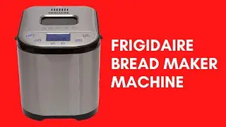 FRIGIDAIRE Bread Maker Machine with Nonstick Bowl, Bread Hook, Measuring Cup & Spoon