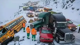 Unfall auf Glatteis &ndash; Videoaufnahmen | Idioten im Auto 