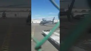 Airbus AS350 N67TV helicopter landing at vannuys airport