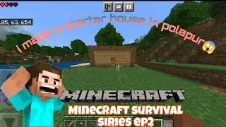 i made a starter house in polapur|Minecraft survival siries ep 2