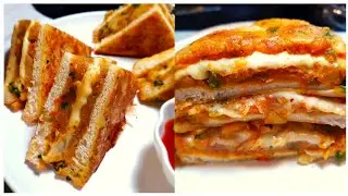 Cheesy Potato Egg Sandwich Recipe | Potato Cheese Sandwich Without a Griller | Breakfast  Sandwich