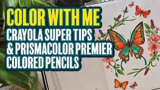 🌈 Color With Me | How I used Crayola Super Tips Markers & Prismacolor Premier Colored Pencils
