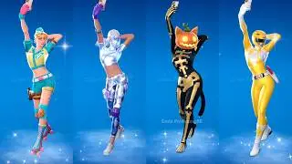 Fortnite Red Carpet Emote With Dee Diamond Diva Spice Yellow Ranger Skin Thicc 🍑😜😱🔥 Who Won ?