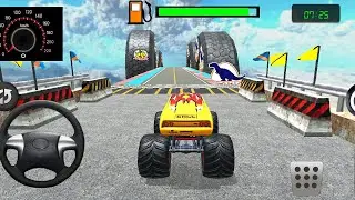 Monster Truck 3d Stunt Racing Simulator - Impossible Car Driver Game Android Gameplay