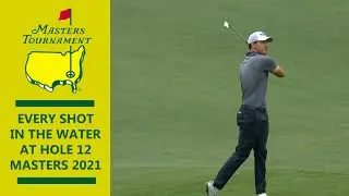 Every shot to the water in hole 12 | Masters 2021