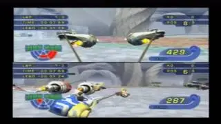 Star Wars Racer Revenge PS2 Multiplayer Gameplay (Lucas Arts)