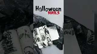 #nailart #стемпингдизайн #nails #art #halloween Страшно красиво 💀Экспресс дизайн стемпингом
