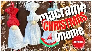 Christmas Ornaments/ Macrame Gnome/ Santa/ Jack Frost/ Elf/ DIY Christmas