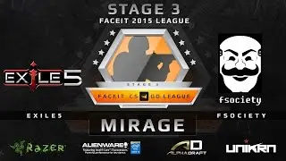 Exile5 против fSociety - Mirage (FACEIT League Stage 3 OCE)
