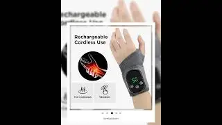 Electric Heating Wrist Massager Hot Compress Vibration Wrist/Ankle Brace Hand Wrist Guard Heating...