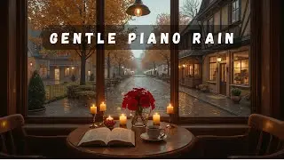 Rainy Day Coffee Shop Ambience | Cozy Bossa Nova Jazz & Gentle Rain Sounds